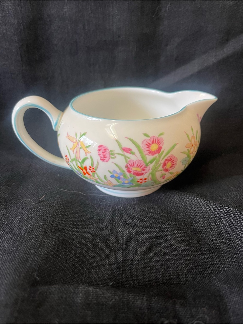 Vintage 1930 Wedgwood Prairie Flowers Creamer W1758 Shape 146 Bone China